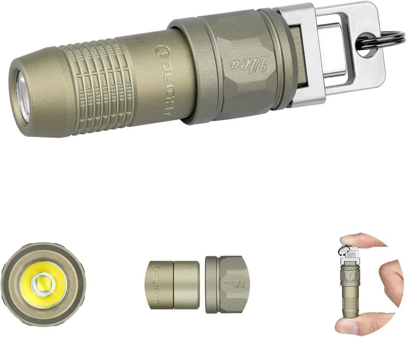 OLIGHT iUltra Rechargeable EDC Flashlight, 80 Lumens Mini LED Keychain Light, Easy take with Pocket or Attach to Keyring, Bag, for Everyday Carry and Emergencies (Olive-Green) - Image 1